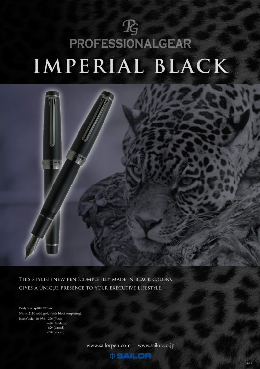 Sailor Pro Gear Pióro Wieczne Imperial Matte Black 21k