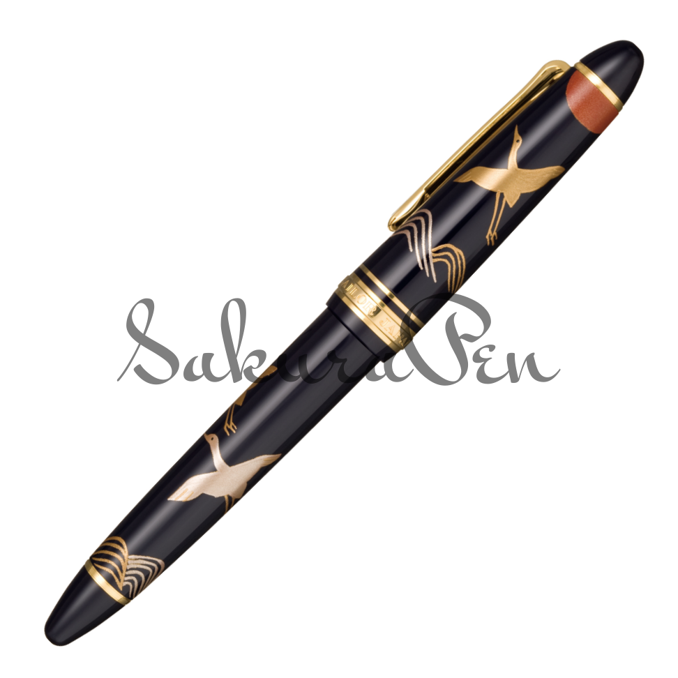 Sailor Pióro Wieczne Maki-e 1911 Tsuru Navy Blue