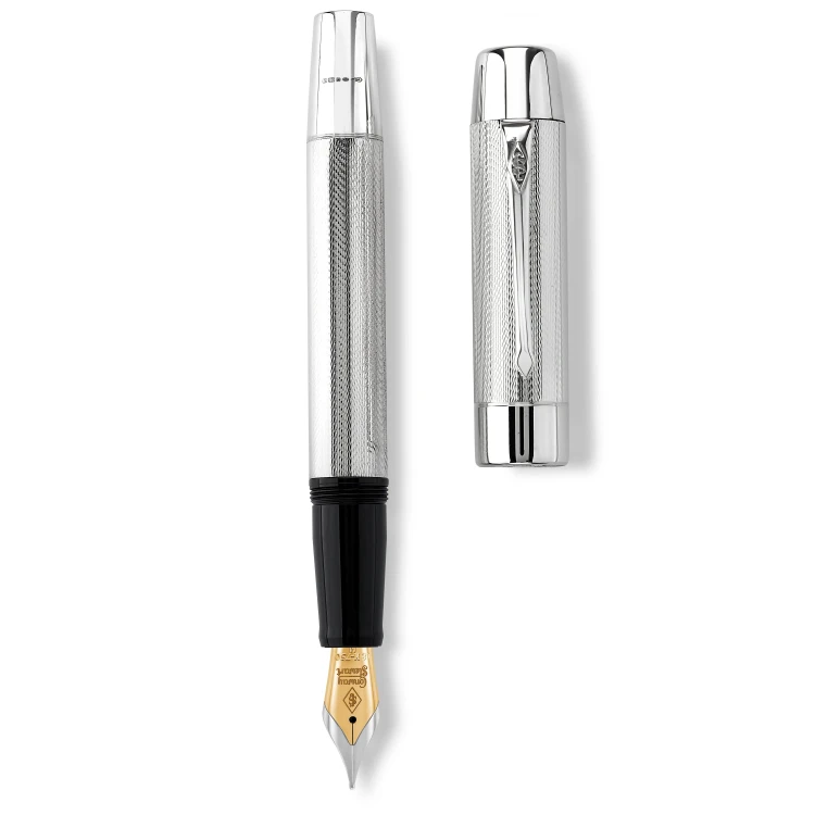 Conway Stewart Sterling Silver Shakespeare Pióro Wieczne 18k