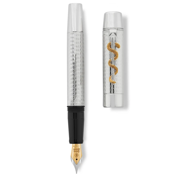 Conway Stewart Sterling Silver Doctor's Pen Pióro Wieczne 18k