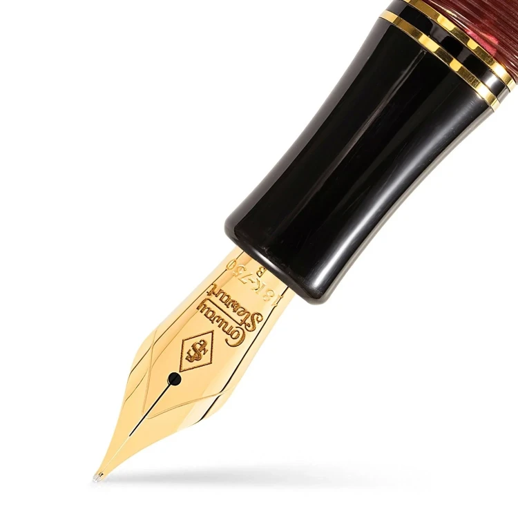 Conway Stewart Churchill Burgundy Pióro Wieczne 18k