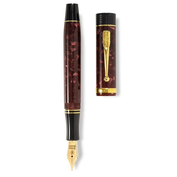 Conway Stewart Churchill Burgundy Pióro Wieczne 18k