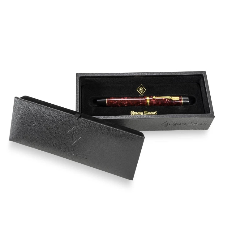 Conway Stewart Churchill Burgundy Pióro Wieczne 18k
