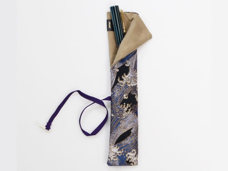 Taccia Etui na 1 Pióro Wieczne 'Nishijin Kinran' Wave