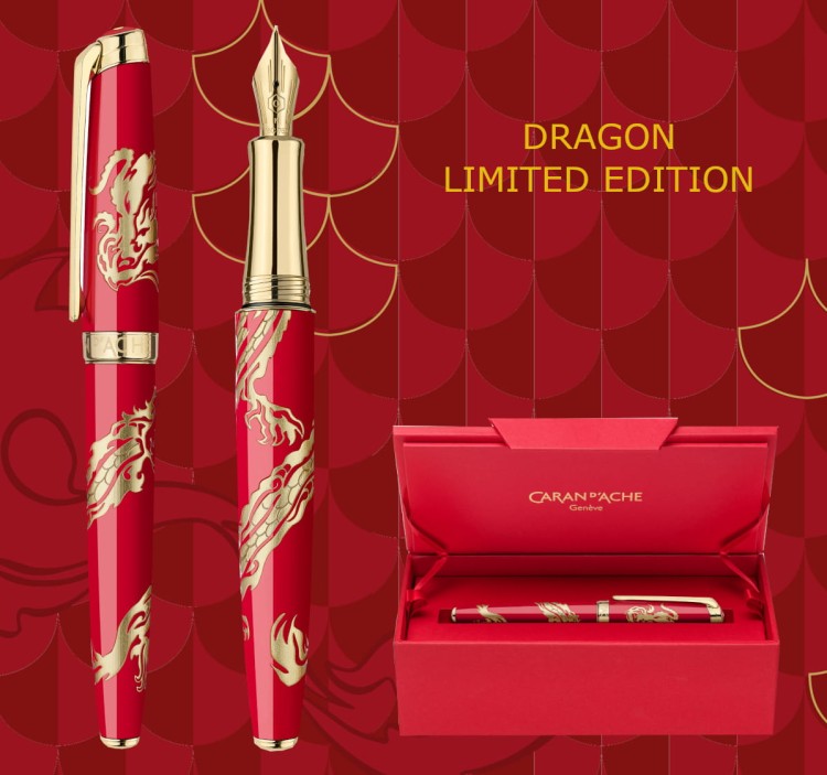 Caran d'Ache Leman Dragon Pióro Wieczne 18k Limitowana Edycja