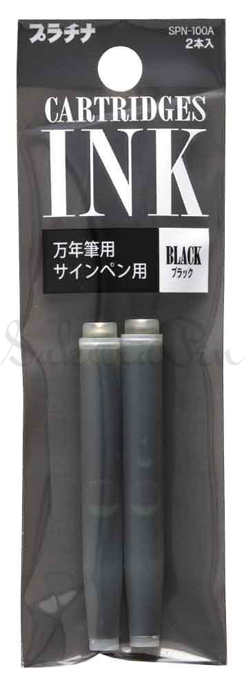 Platinum Atrament Czarny Naboje 1,2ml Kpl 2szt