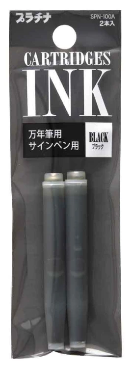 Platinum Atrament Czarny Naboje 1,2ml Kpl 2szt