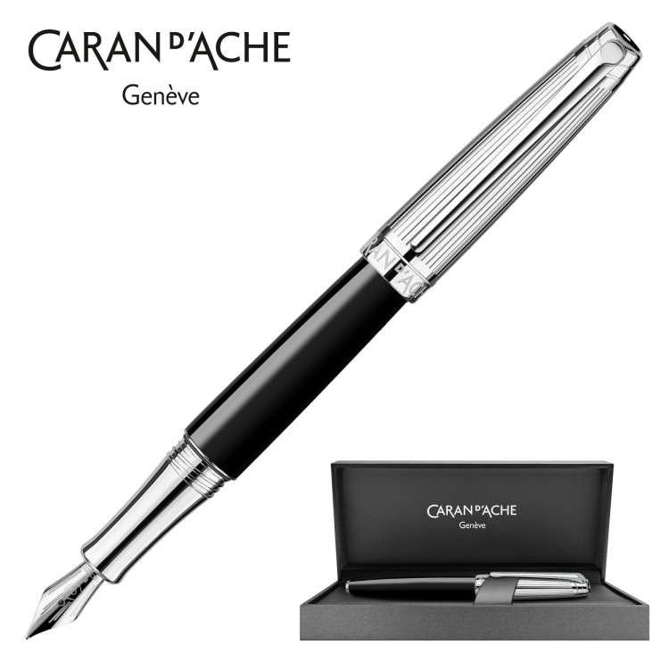 Caran d'Ache Leman Bicolor Black Pióro Wieczne 18k