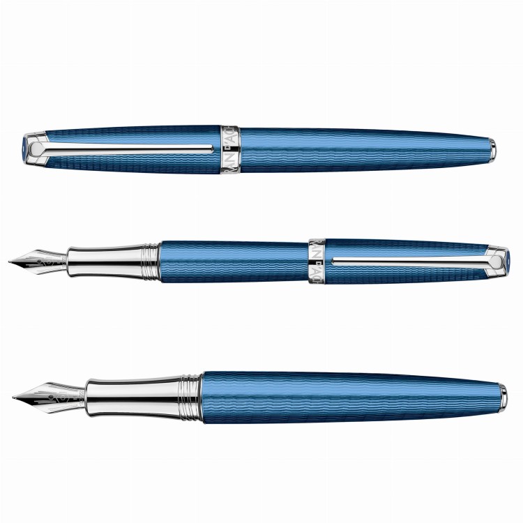 Caran d'Ache Leman Grand Bleu Pióro Wieczne 18k