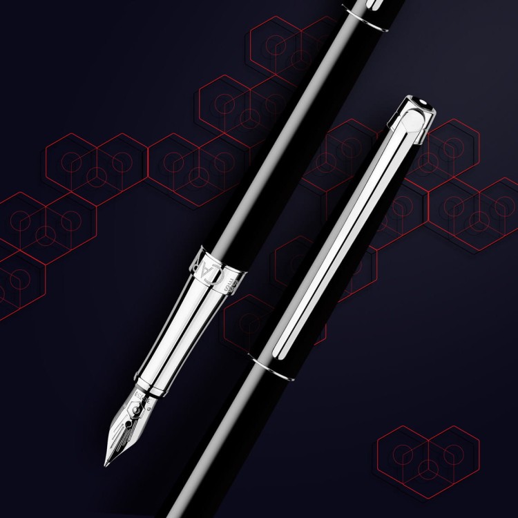 Caran d'Ache Leman Slim Black Pióro Wieczne 18k