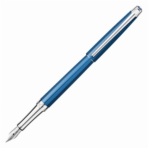 Caran d'Ache Leman Slim Grand Bleu Pióro Wieczne 18k