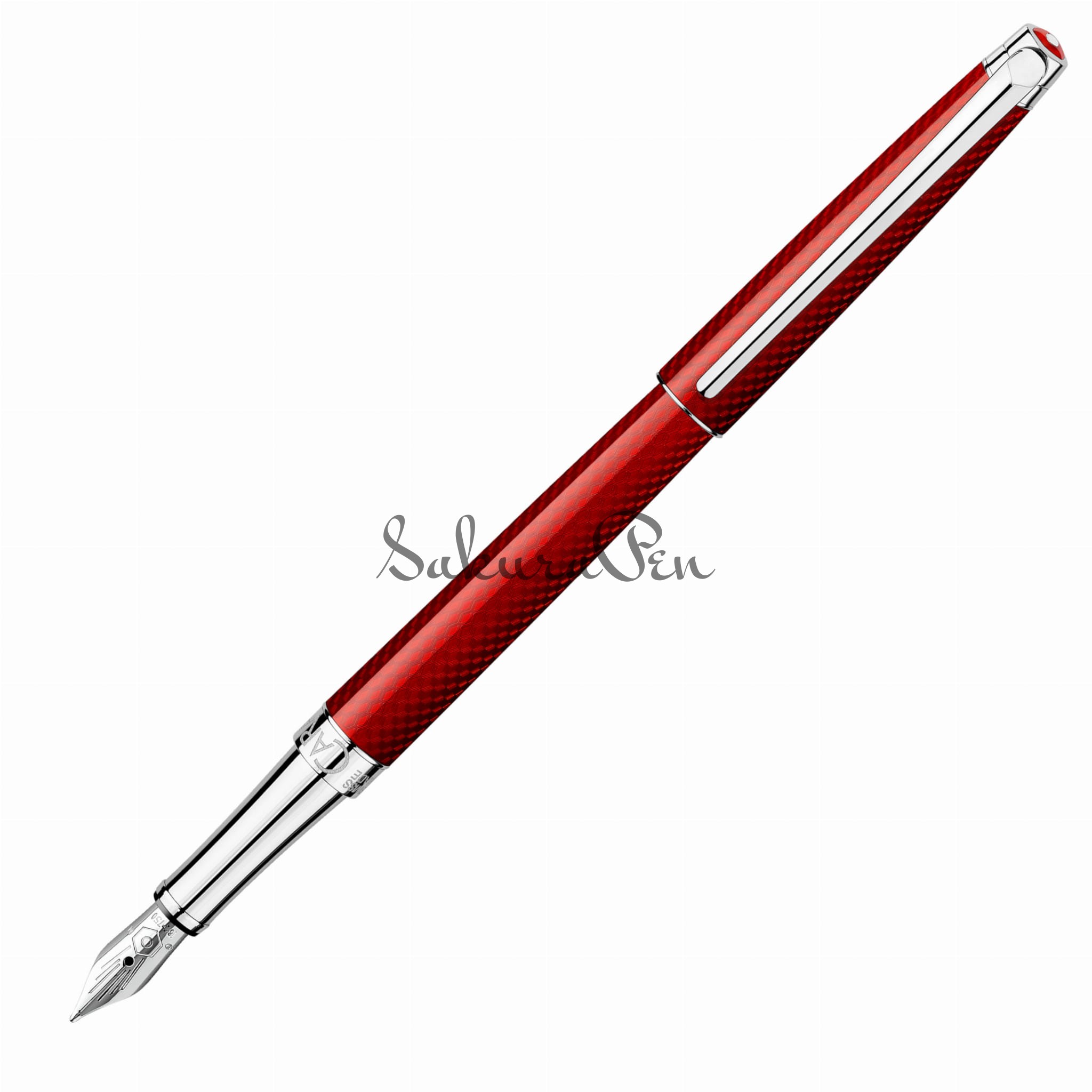 Caran d'Ache Leman Slim Rouge Carmin Pióro Wieczne 18k