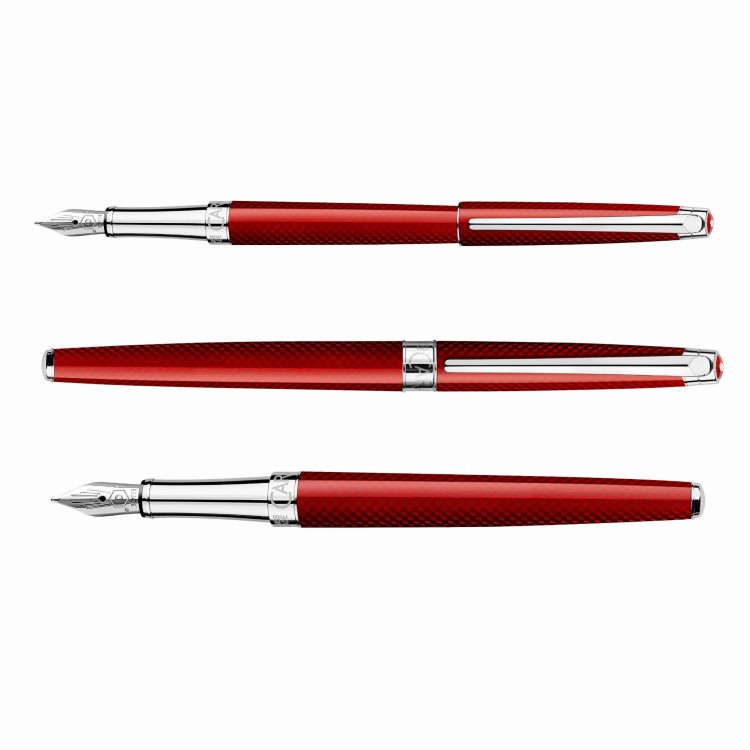 Caran d'Ache Leman Slim Rouge Carmin Pióro Wieczne 18k