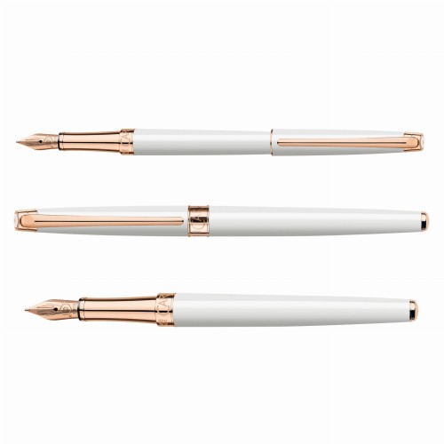 Caran d'Ache Leman Slim White Pióro Wieczne 18k