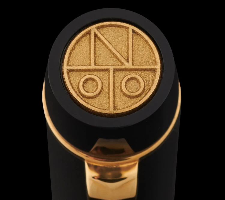 Onoto Magna Ebonite Black Gold Grawerowane Pióro Wieczne