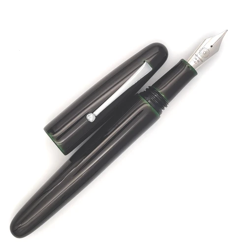 Wancher Dream True Urushi Midori Tamenuri Pióro Wieczne z Chromowanym Klipem