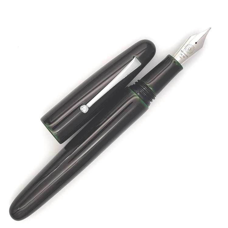 Wancher Dream True Urushi Midori Tamenuri Pióro Wieczne z Chromowanym Klipem