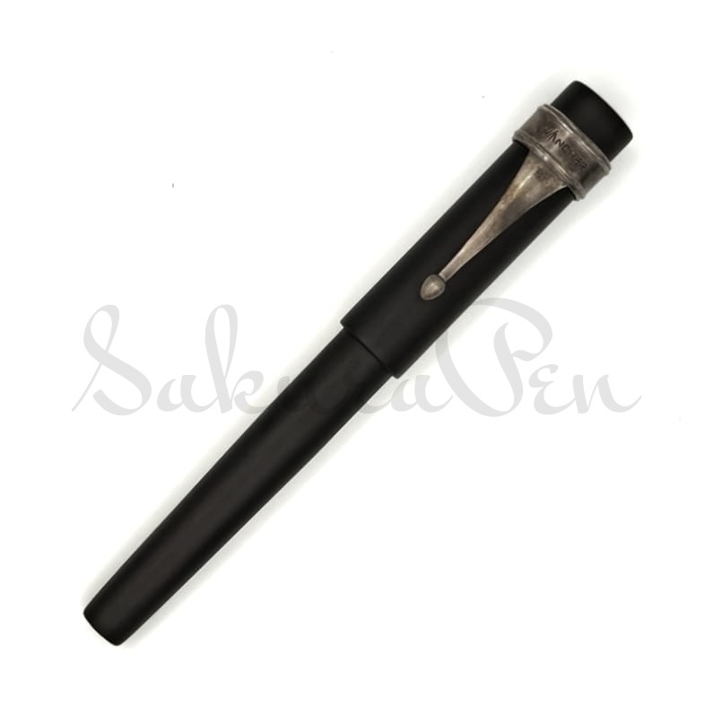 Wancher Sekai World Tree Ebony Silver Matte Clip Pióro Wieczne