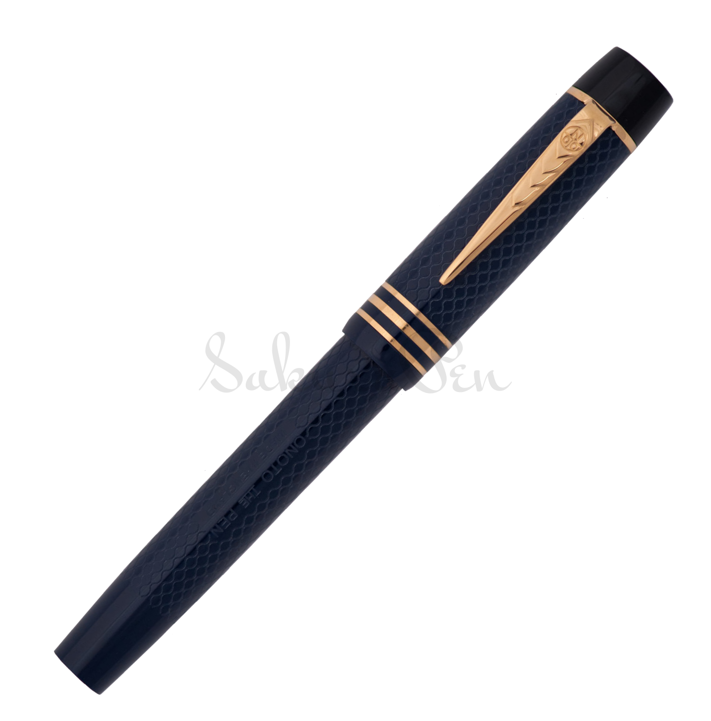 Onoto Magna Classic Blue Grawerowane Gold Pióro Wieczne 18k