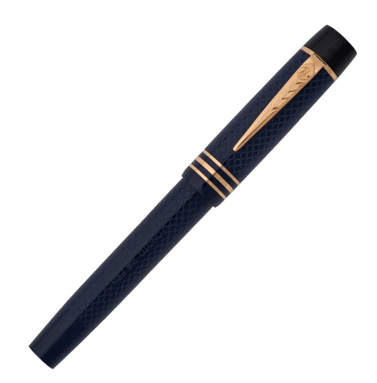 Onoto Magna Classic Blue Grawerowane Gold Pióro Wieczne 18k
