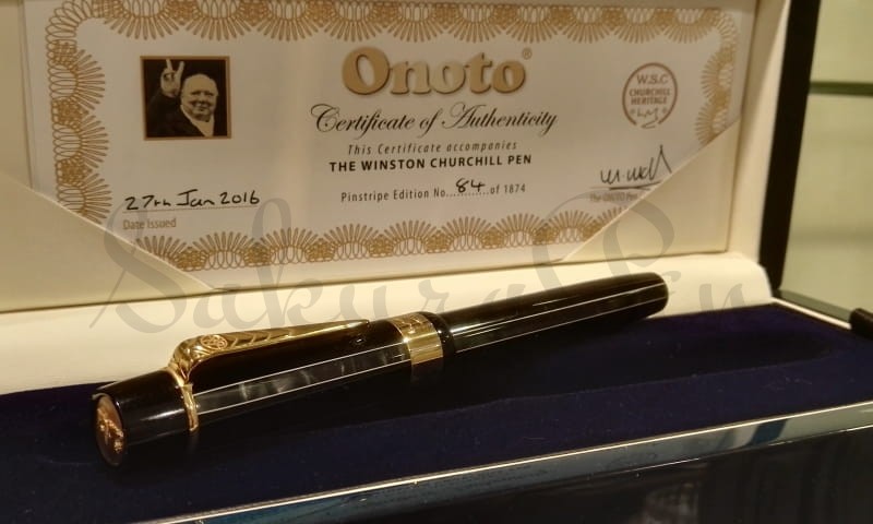 Onoto Winston Churchill Pinstripe Pióro Wieczne GT 18k
