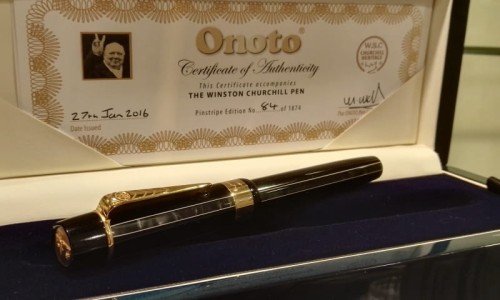 Onoto Winston Churchill Pinstripe Pióro Wieczne GT 18k